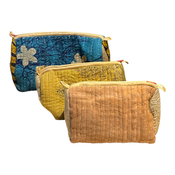 Nécessaire Indiana Kantha Quilt  - Kit com 3