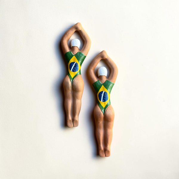 Mini Nadadora de Cerâmica - Artesão Leno