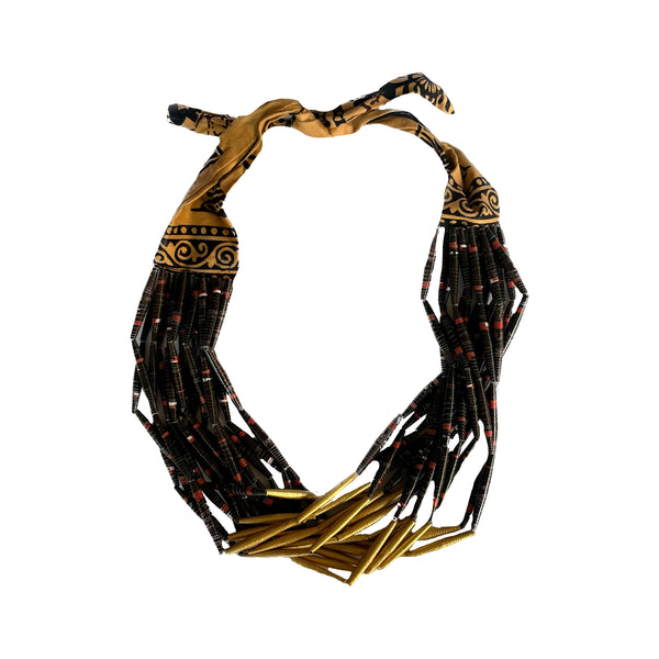 Colar Marrom- Necklace Gold