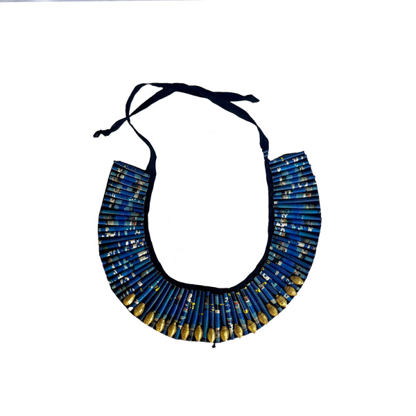 Colar Azul Oceano  -Beaded neckpiece