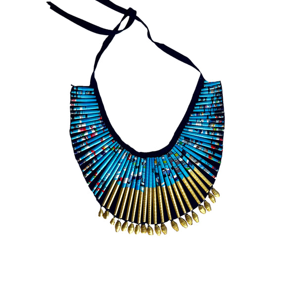 Colar Azul Claro -Beaded neckpiece