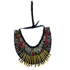 Colar Rosa com Verde - Beaded neckpiece