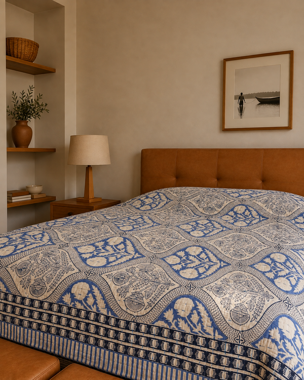 Colcha de Cama Fina Decorativa Indiana