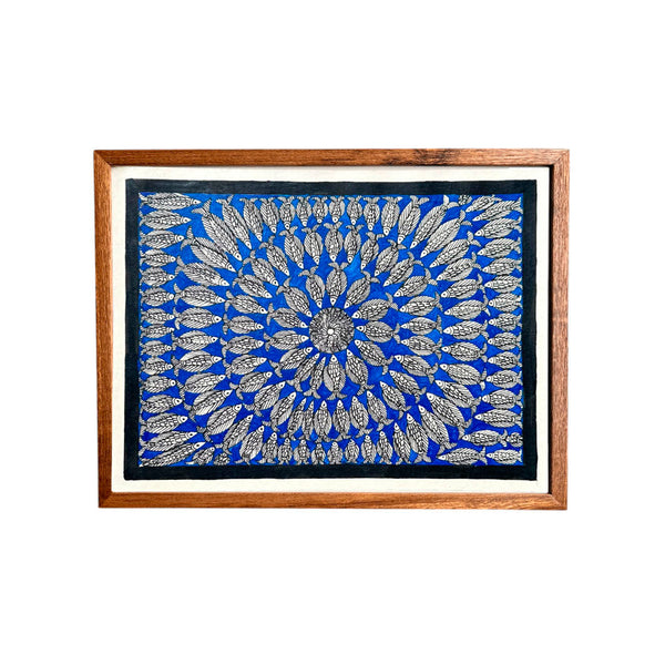 Pintura Indiana Madhubani com Moldura