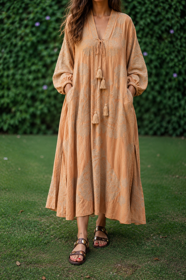 Vestido Indiano Bordado