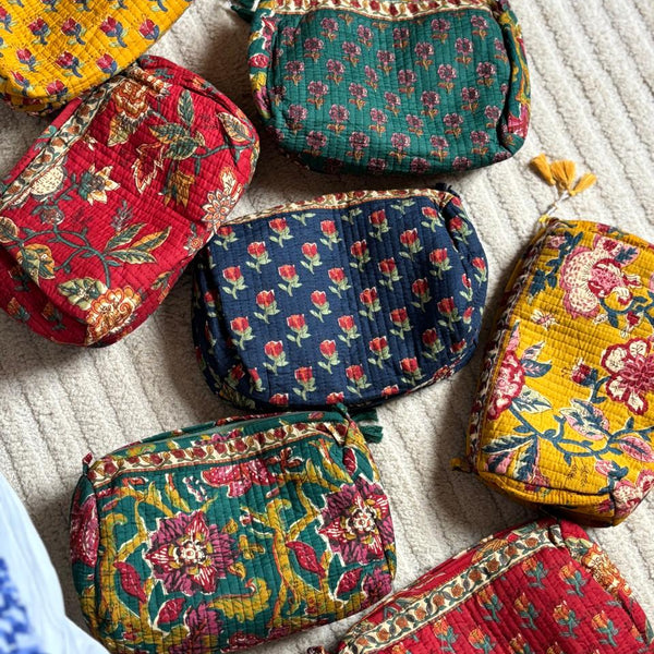 Nécessaire Indiana Kantha Quilt  - Kit com 3