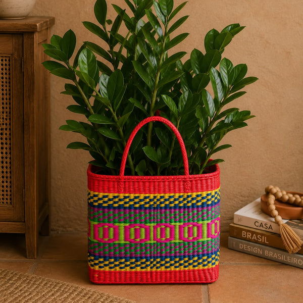 Cesta Peruana de Palha M