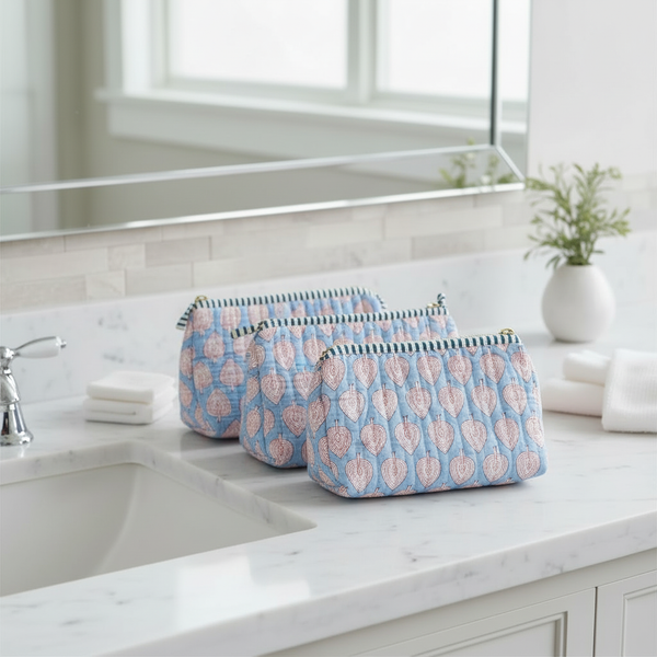 Nécessaire Indiana Kantha Quilt  - Kit com 3