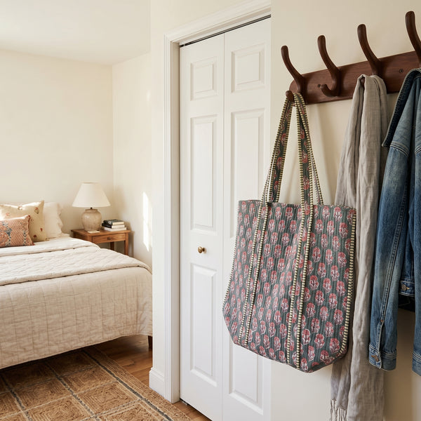 Bolsa Indiana Kantha Quilt - Dupla Face