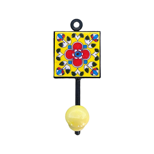Gancho Decorativo Cerâmica Azul de Jaipur