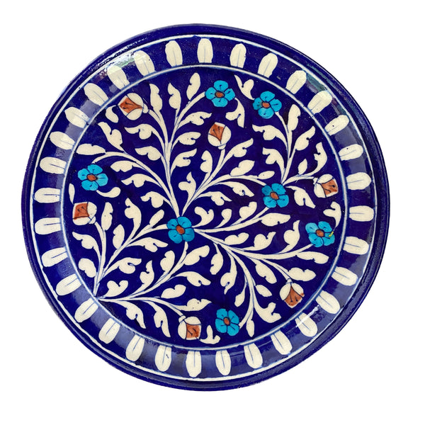 Prato Decorativo Cerâmica Azul de Jaipur M