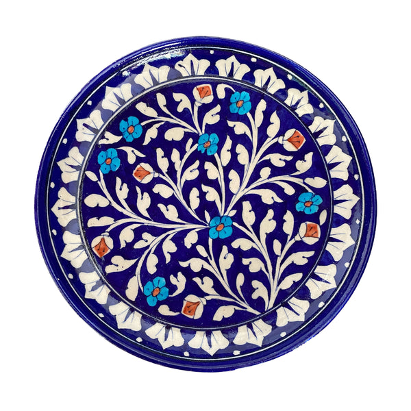 Prato Decorativo Cerâmica Azul de Jaipur M