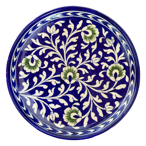 Prato Decorativo Cerâmica Azul de Jaipur M