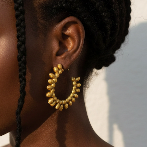 Brinco Dourado - Sun Hoops