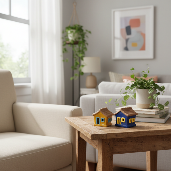 Casinha em Cerâmica   - Artesão Leno