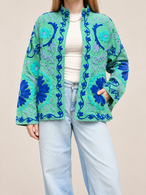 Jaqueta Indiana Bordada Cotton M/G