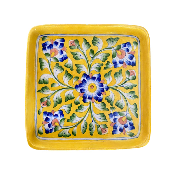Prato Decorativo Cerâmica Azul de Jaipur