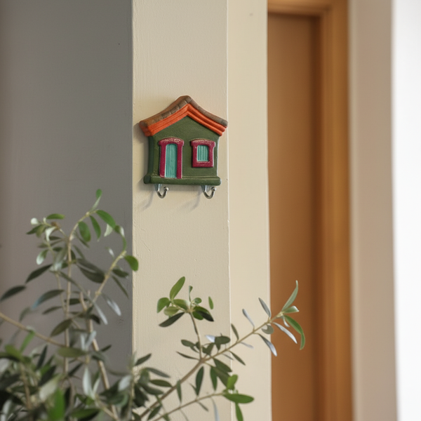 Porta-chaves de Cerâmica M - Artesão Leno