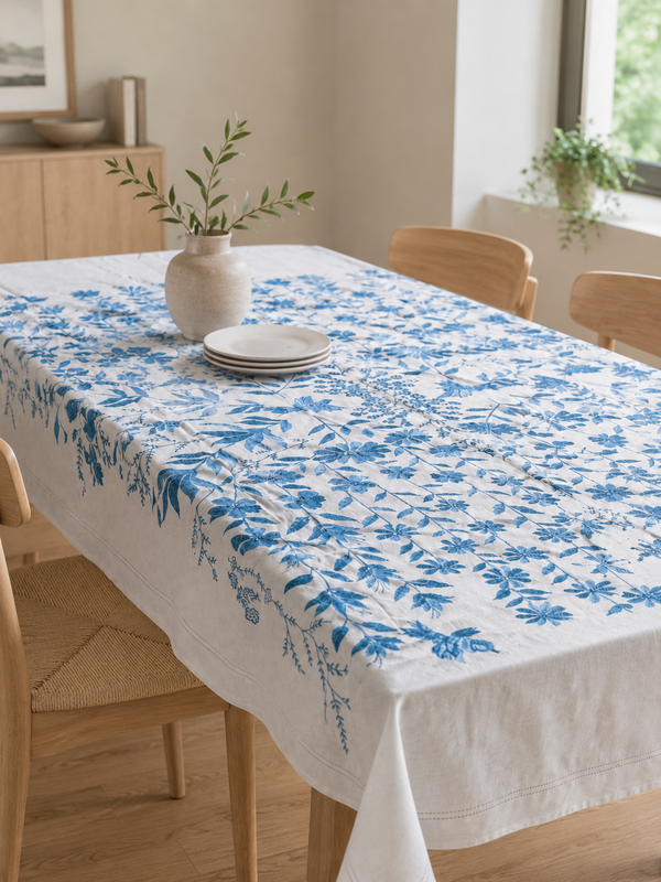 Toalha de mesa indiana bordada