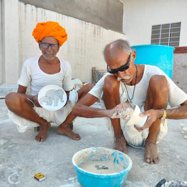 Petisqueira Cerâmica Azul de Jaipur