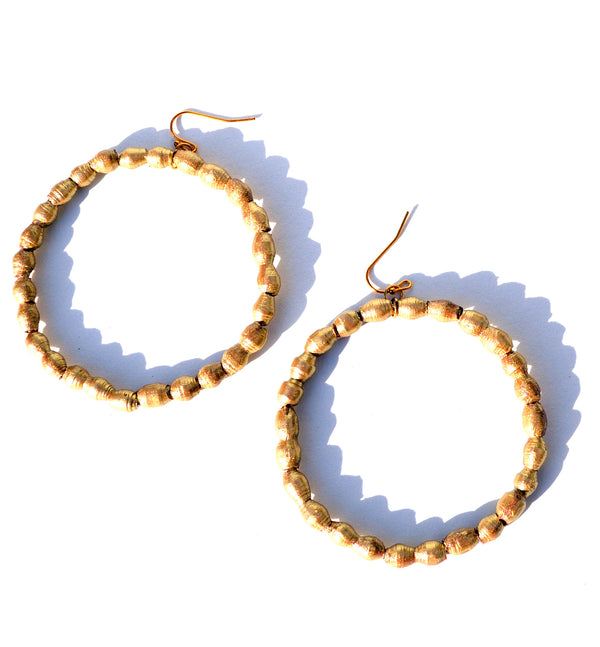 Brinco Dourado - Charm Hoop