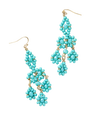 Brinco com Miçangas - Turquesa