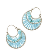 Brinco de Argola com Amazonita