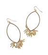 Brinco Oval com Tassel Dourado