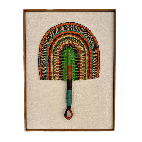 Leque Decorativo de Bolgatanga com Moldura