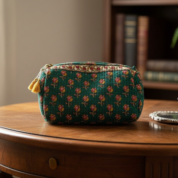 Nécessaire Indiana Kantha Quilt  - Kit com 3