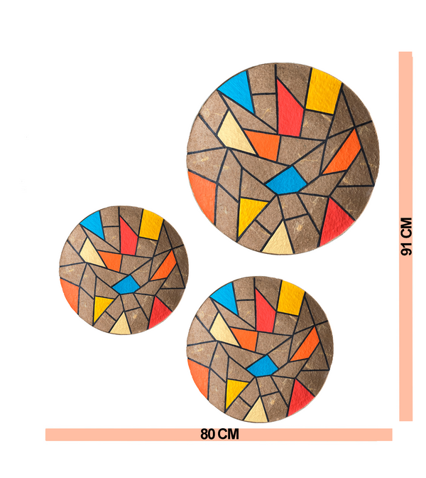 Composição de Pratos Decorativos Geométricos