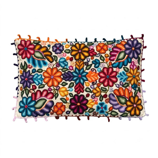 Capa de Almofada Bordada Peruana
