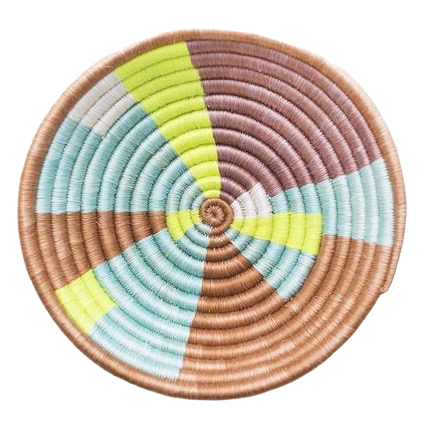 Cesta de Sisal Ruanda - Neon