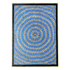 Pintura Indiana Madhubani - Mandala de Peixes Azuis