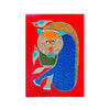 Pintura Indiana Gond - Urso Colorido