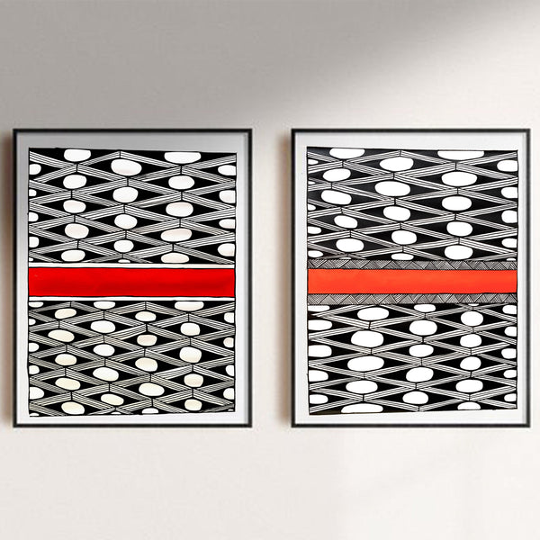 Pintura Indígena Waxamani Mehinako Xingu - 80x60cm