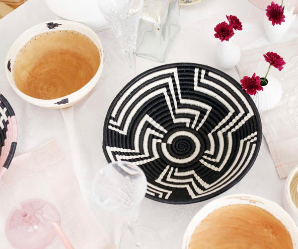 Cesta de Sisal Ruanda - Zebra