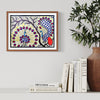 Pintura Indiana Madhubani - Casal de Pavões