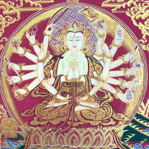 Pintura Thanka - Divindade Maha Chundi