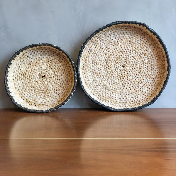 Cesta Decorativa de Palha de Milho M
