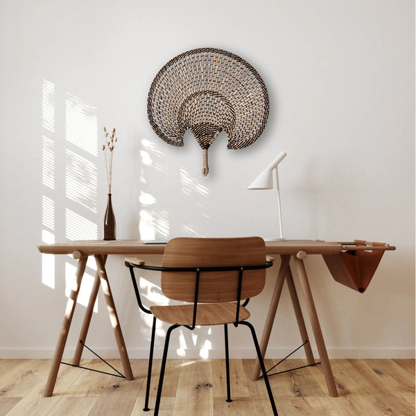 Leque Decorativo de Parede Vietnã - Vermelho
