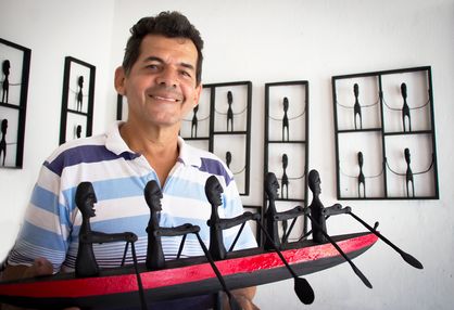 Quadro Racho 4 bonecos Quadrado