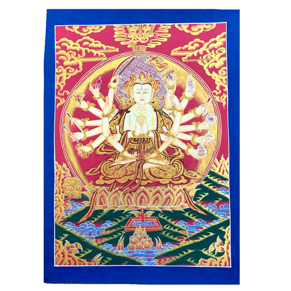 Pintura Thanka - Divindade Maha Chundi