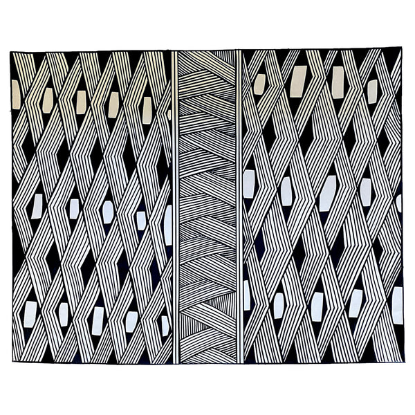Pintura Indígena Waxamani Mehinako Xingu - 100x80cm