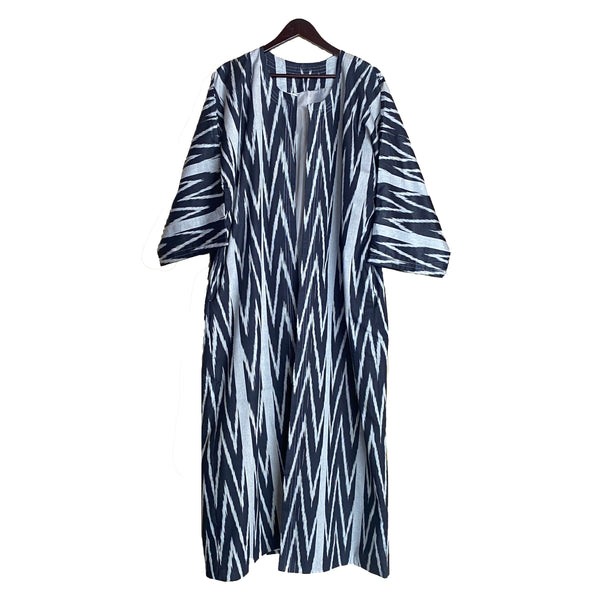 Kimono Ikat Preto- Uzbequistão