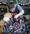 Kimono Ikat Preto- Uzbequistão