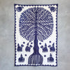 Tecido Indiano Árvore da Vida Azul - M