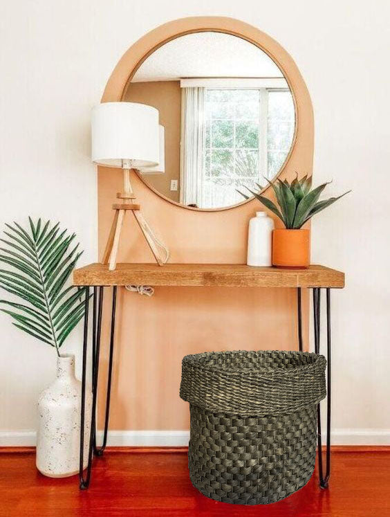 Cesto Decorativo Organizador Cinza  P