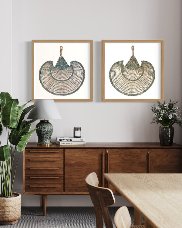 Leque Decorativo de Parede Vietnã - Verde
